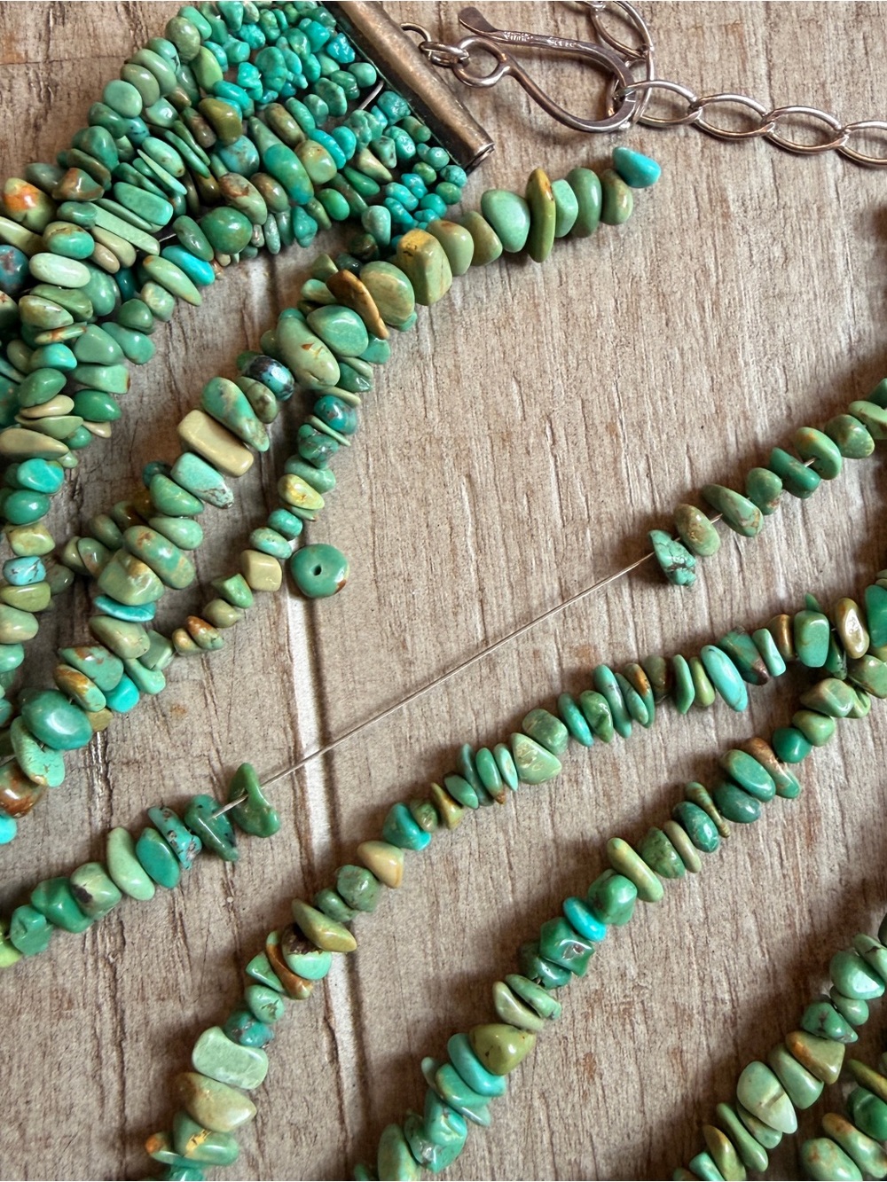 Needs REPAIR Jay King DTR mine finds sterling silver strand turquoise necklace - Picture 9 of 12